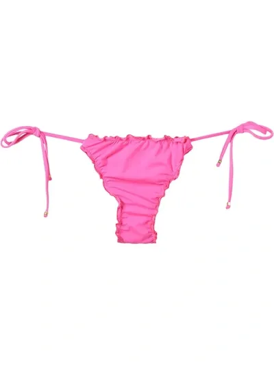 Amir Slama Ruffle Trim Bikini Bottom In Pink