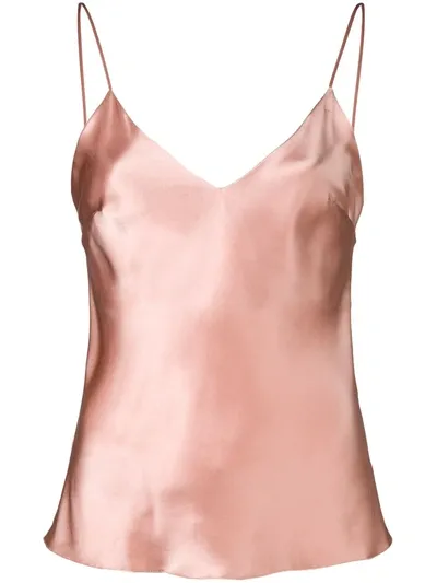 Gilda & Pearl Sophia Satin Camisole Top In Pink