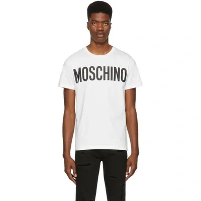 Moschino T-shirt Mit Logo-print In Fantasy Print White