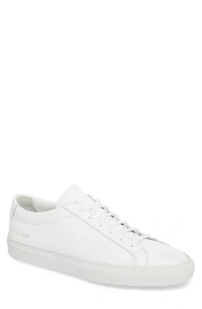 Common Projects Bball Low Leather Sneakers In Dark Grey