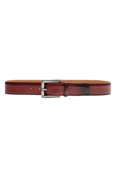 Magnanni Men's Rocas Pebbled Leather Belt In Brown