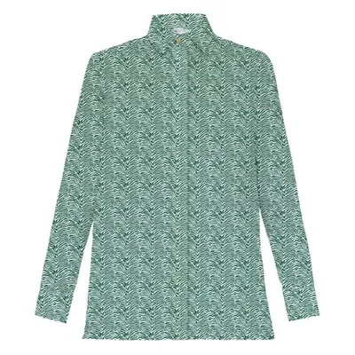 My Pair Of Jeans Women's White / Green Patty Green Printed Shirt