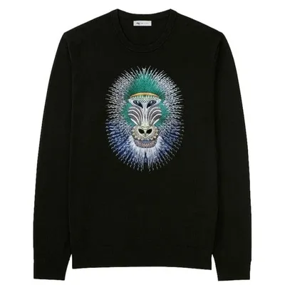 My Pair Of Jeans Women's Grey / Green / Black Baboon Embroidered Pullover