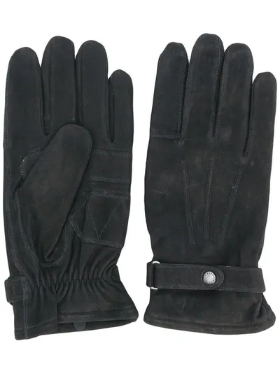 Barbour Stitch Detail Gloves In Black