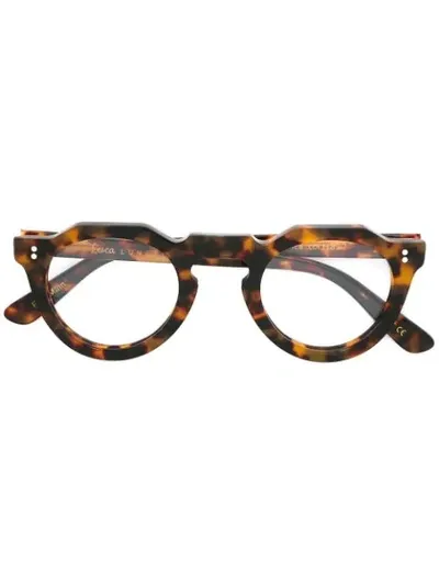 Lesca 'pica' Tortoiseshell Glasses In Brown