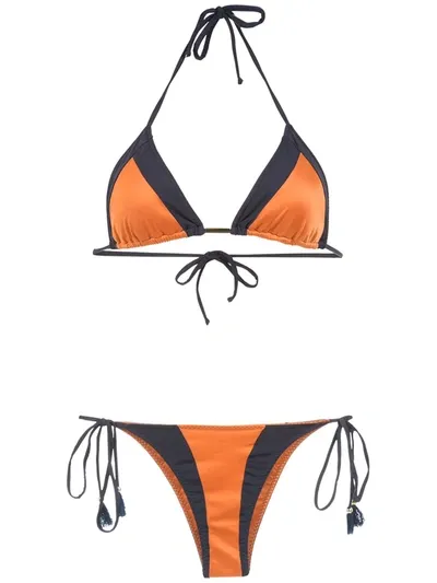 Brigitte Color Block Bikini Set In Yellow