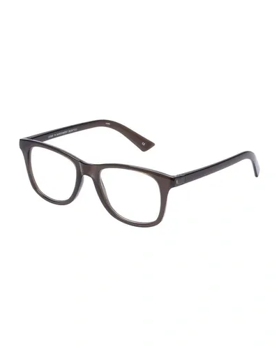 The Book Club Grime In Banishment Square Blue Block Optical Frames In Black