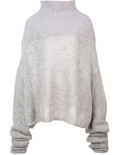 Ben Taverniti Unravel Project Mesh Knit Sweater In Grey