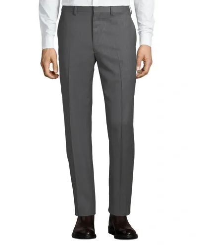 Ralph Lauren Men's Greg Flat-front Wool Pants In Grey