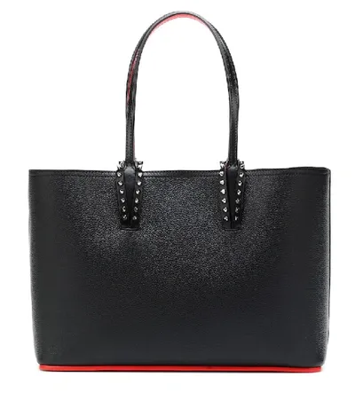 Christian Louboutin Cabata Small Leather Tote In Black