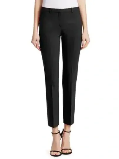 Theory Hartsdale Straight-leg Wool Pants In Black