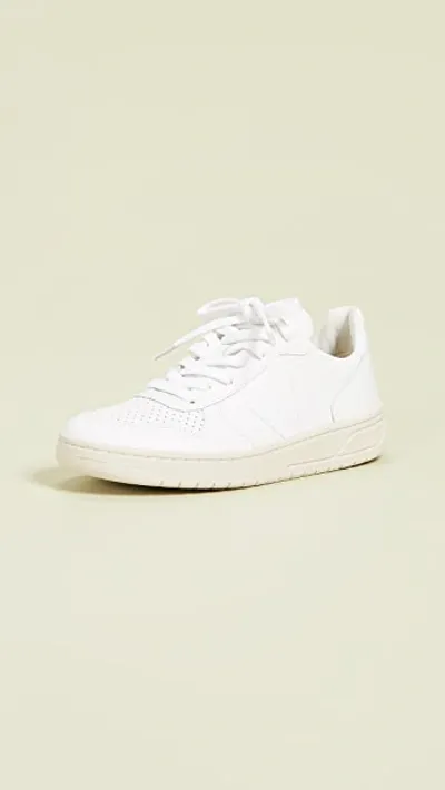 Veja V-10 Lace Up Sneakers Extra White