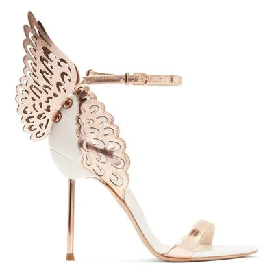 Sophia Webster 100mm Evangeline Wing Leather Sandals In Gold