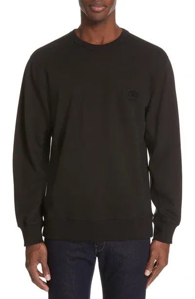 Burberry Acklow Horseferry Print Zip Pocket Sweatshirt In Black