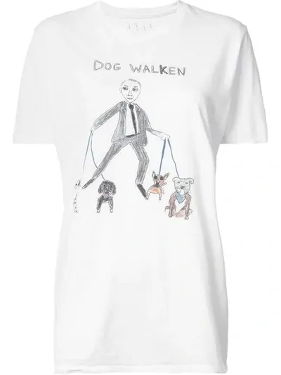 Unfortunate Portrait 'dog Walken' T-shirt In White