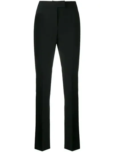 Boutique Moschino Techno Fabric Tailored Trousers In Black