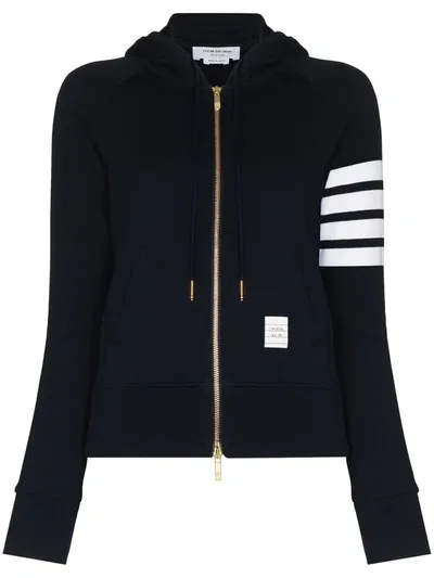 Thom Browne 4-bar Stripe Hoodie In Blue