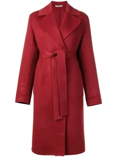 Bottega Veneta Knee-length Cashmere Coat In Red