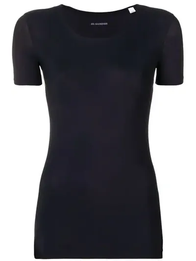 Jil Sander Tech Fabric T-shirt In Black