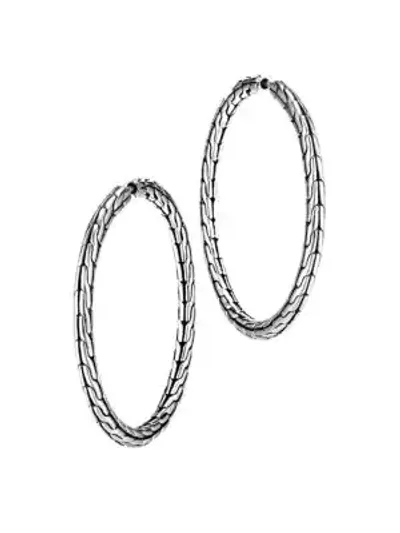 John Hardy Classic Chain Sterling Silver Medium Hoop Earrings