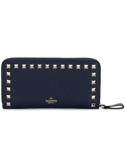 Valentino Garavani Rockstud-embellishment Zip-fastening Wallet In Black