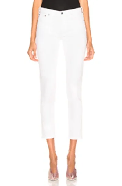 Ag The Caden Tailored Denim Trousers In White