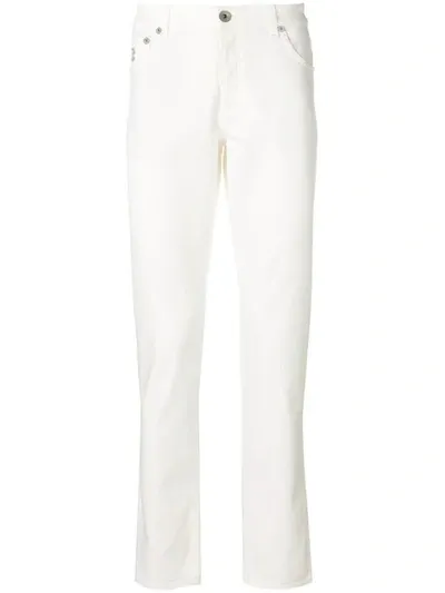 Brunello Cucinelli Slim-fit Trousers In White