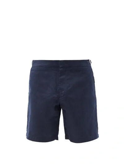 Orlebar Brown Norwich Slim-fit Linen Shorts In Navy