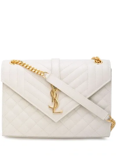 Saint Laurent Envelope Medium Bag In Neutrals