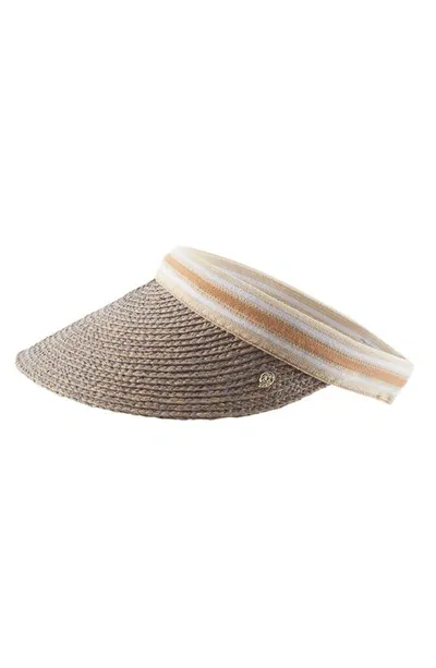 Helen Kaminski Bianca Classic Slide-on Raffia Visor In Dark Blue