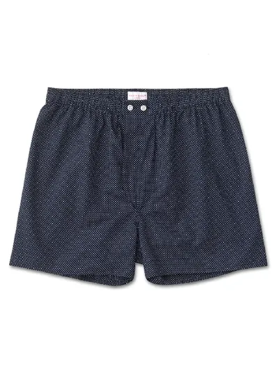 Derek Rose Plaza Pindot Boxer Shorts, Navy