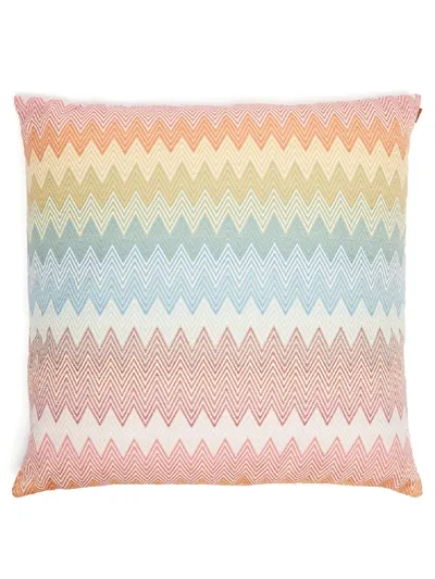 Missoni Weymouth Large Zigzag-jacquard Cushion In Multicolor