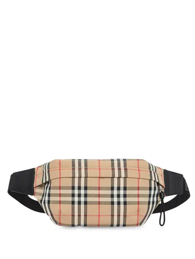 Burberry Vintage Check Belt Bag In Neutrals