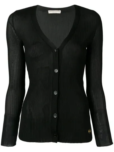 Emilio Pucci Classic Small Cardigan In Black