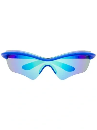 Mykita X Maison Margiela Iridescent Sunglasses In Blue