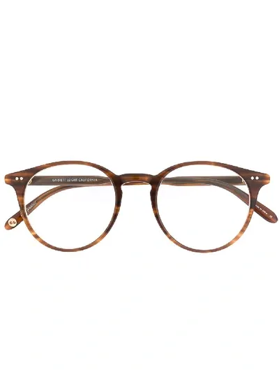 Garrett Leight Round Shape Glasses In Brown