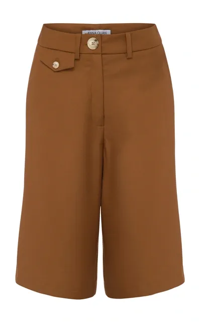 Anna Quan Rae Knee-length Shorts In Brown