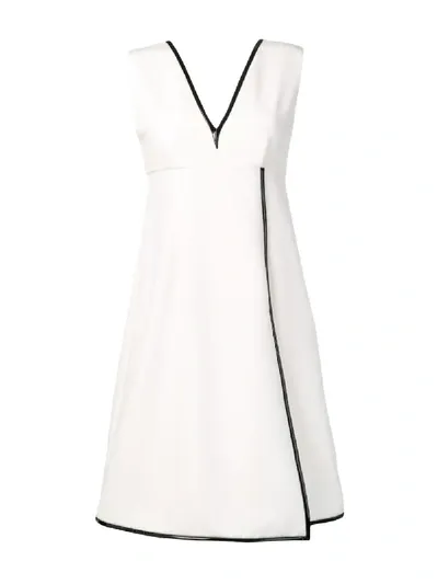 Gianluca Capannolo Contrast Piping Dress In White