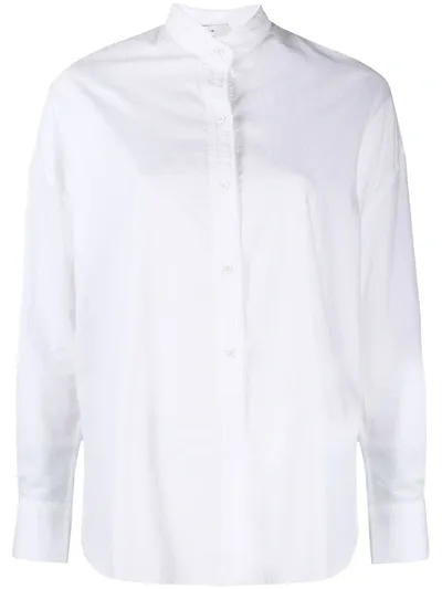 Vince Silk Blend Shirt In White