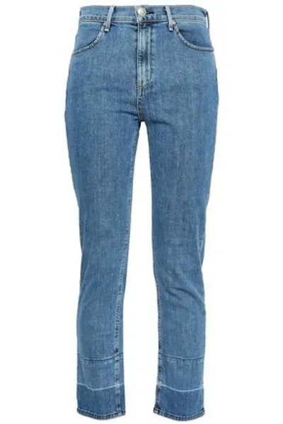 Rag & Bone Mid-rise Slim-leg Jeans In Light Denim