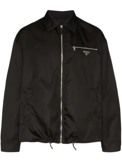 Prada Lightweight Bomber Jacket In Black