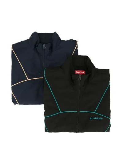 Supreme Piping Track Jacket Ss19 In Blue