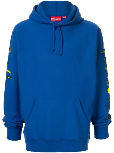 Supreme Menace Hooded Sweatshirt In Blue