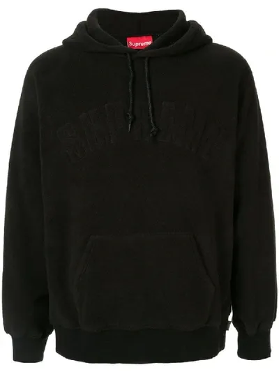 Supreme X Polartec Logo Hoodie In Black