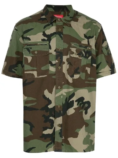 Supreme Safari Shirt In Green