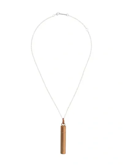 Ambush Bullet Pendant Necklace In Brown