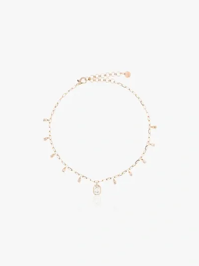 Shay 18kt Rose Gold And Diamond Drop Necklace