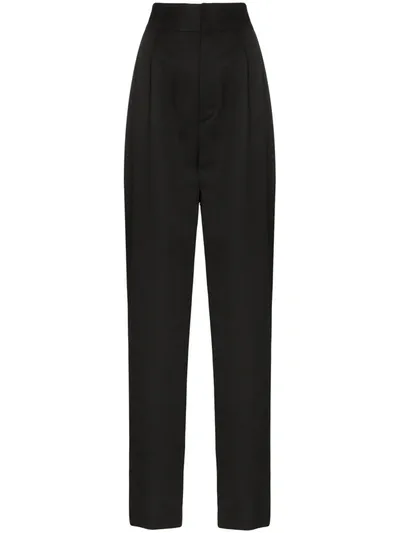 Ambush High-waist Straight Leg Trousers In Black