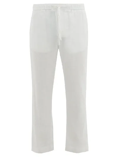 Frescobol Carioca Straight Leg Drawstring Waist Trousers In White