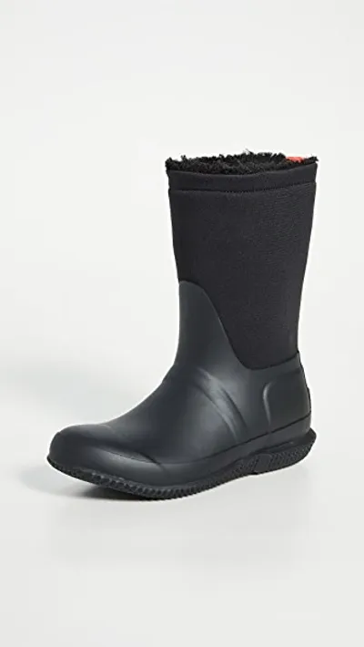 Hunter Original Roll Top Sherpa Boot In Black